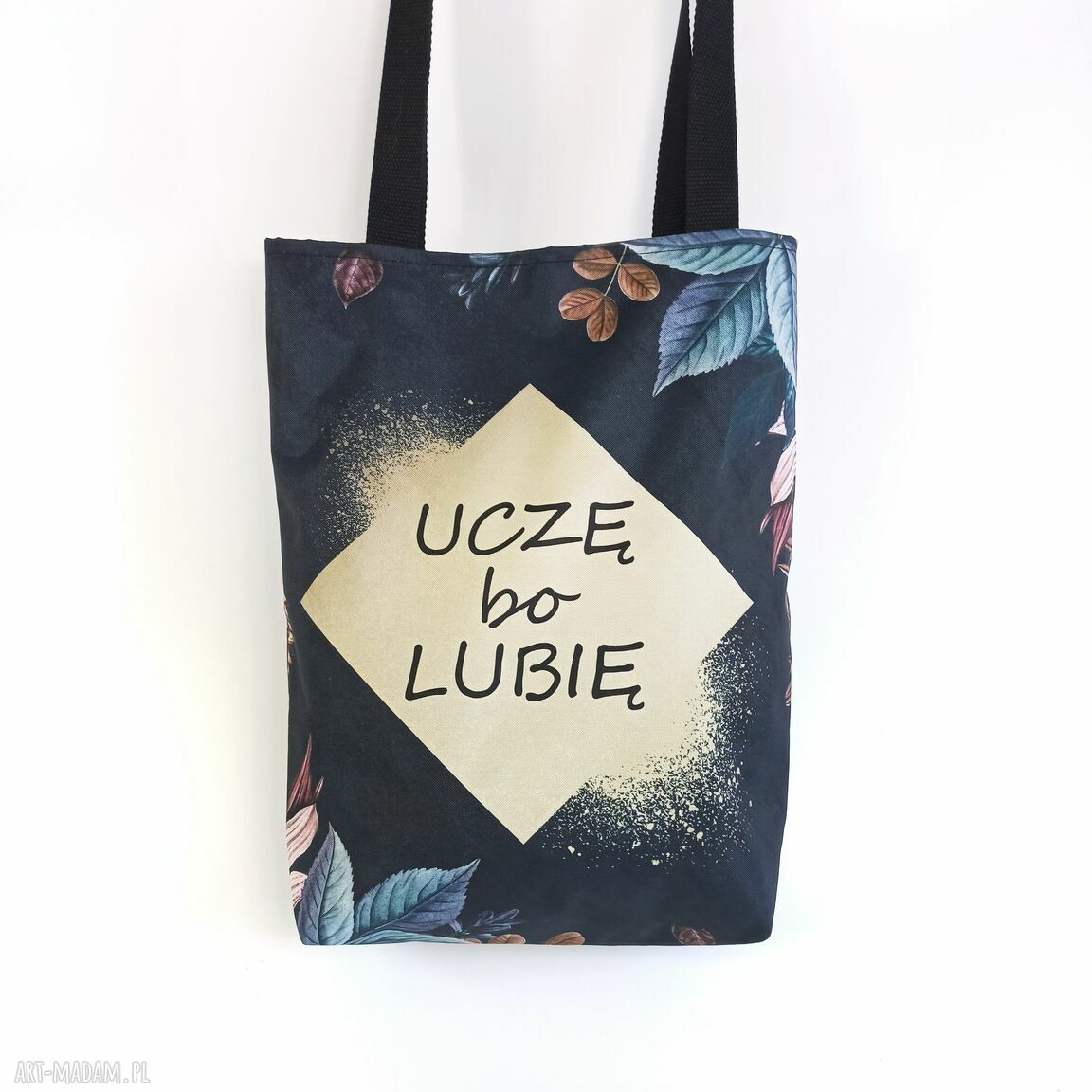Zestaw dla nauczyciela UCZĘ BO LUBIĘ - torba na ramię i piórnik handmade