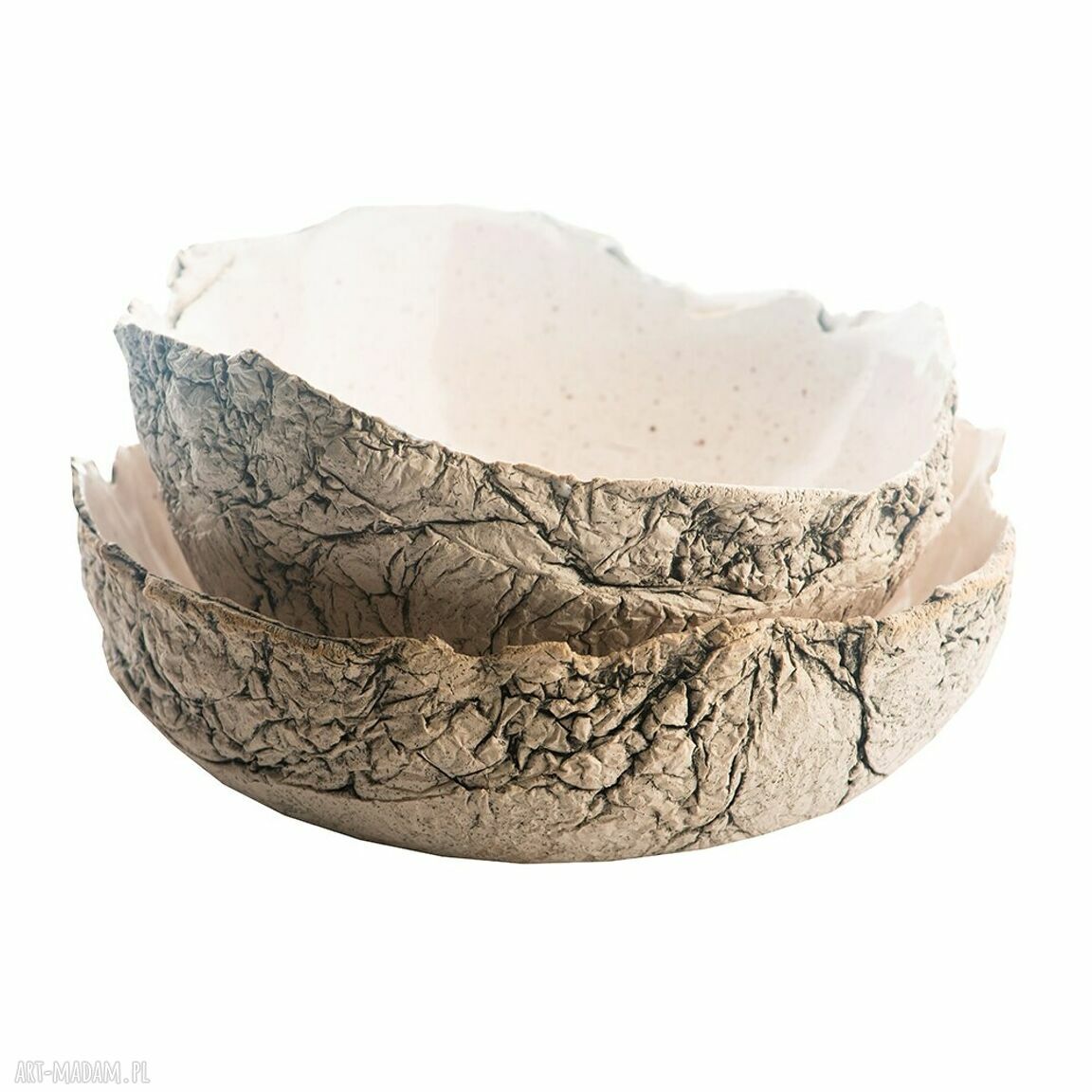 Ręcznie robione miseczki ceramiczne - zestaw 2 sztuk