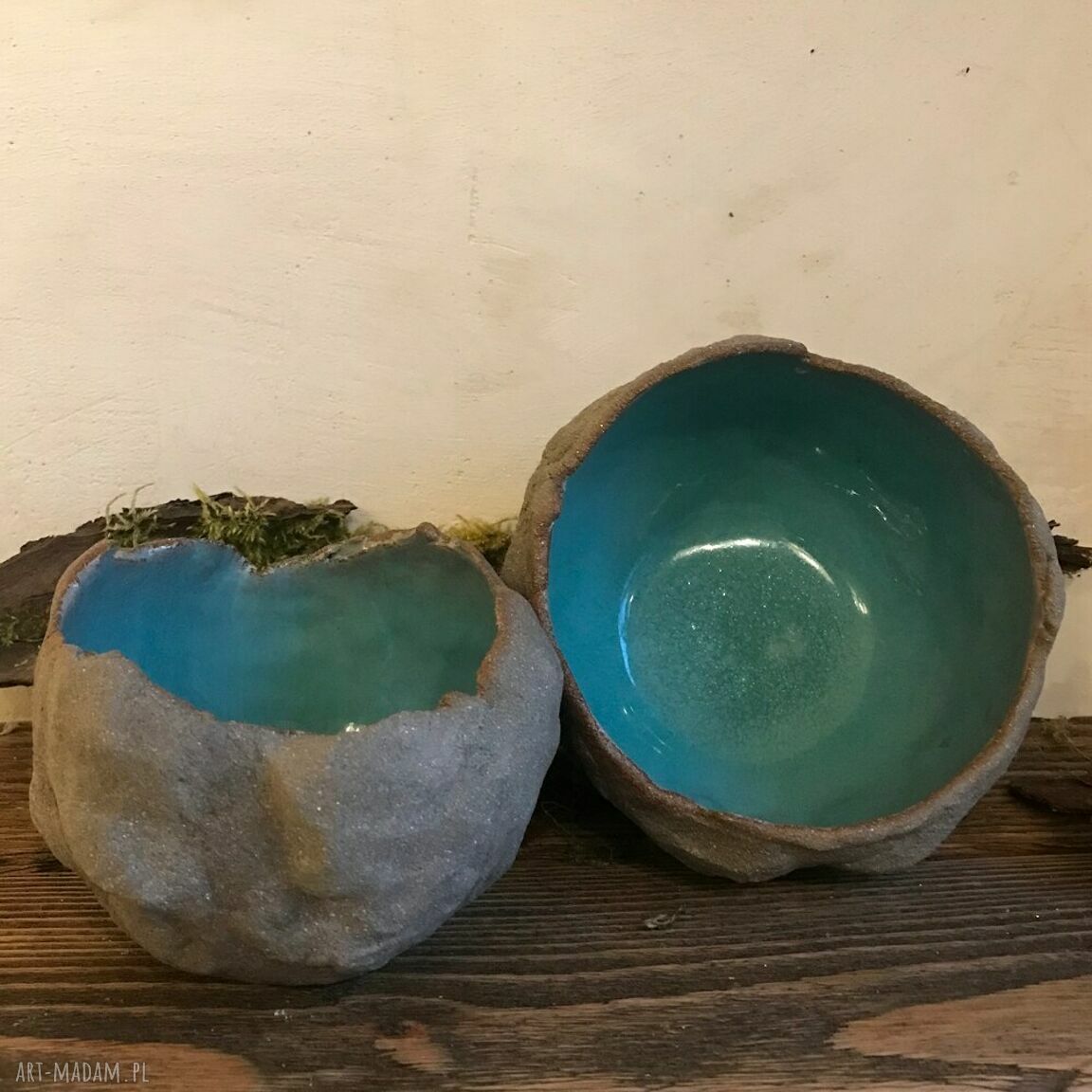 Zestaw dwóch misek ceramicznych Smokfa - Kamienie