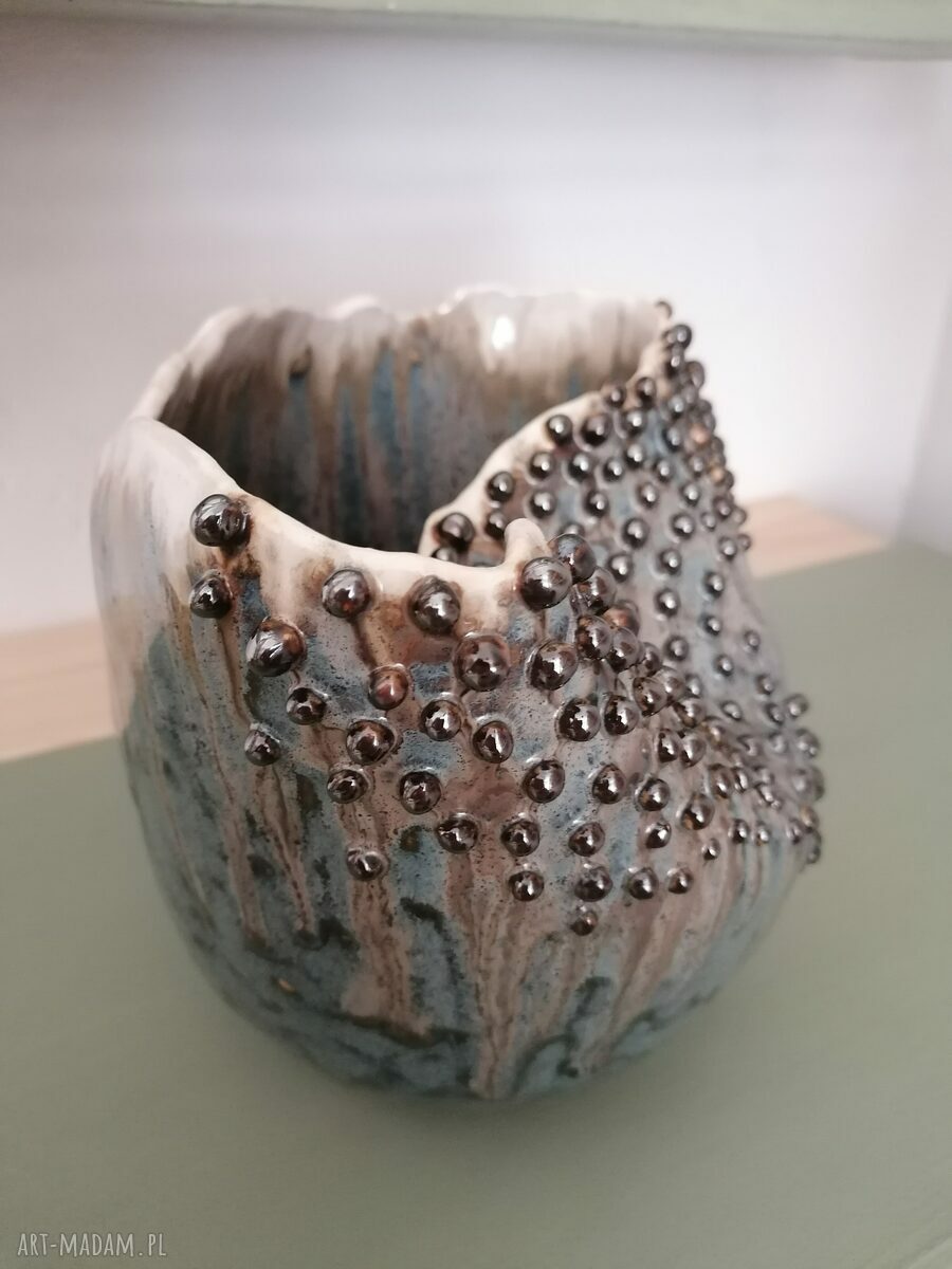 Zestaw dwóch wazonów "Deszcz meteorów" (ceramika handmade)