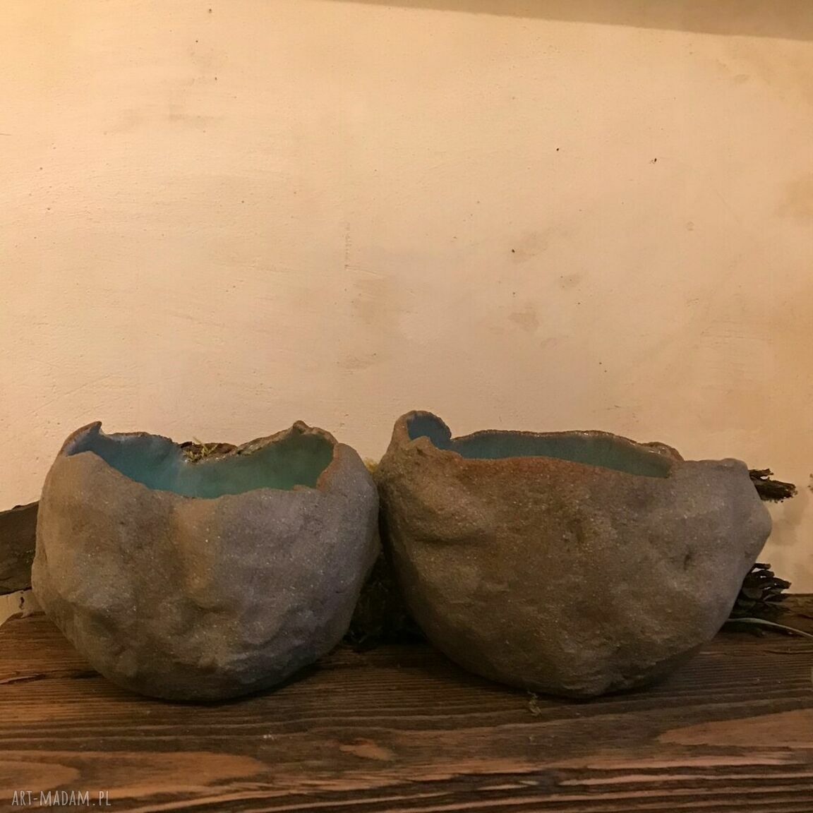 Zestaw dwóch misek ceramicznych Smokfa - Kamienie