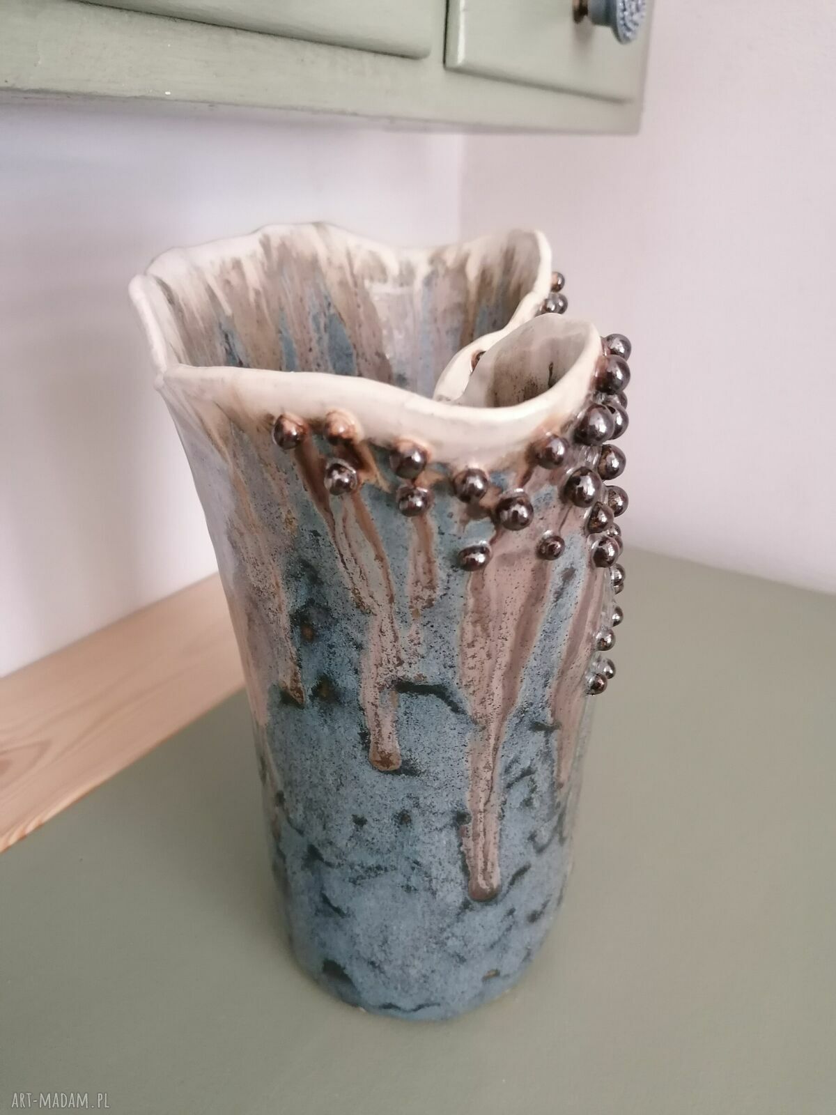 Zestaw dwóch wazonów "Deszcz meteorów" (ceramika handmade)