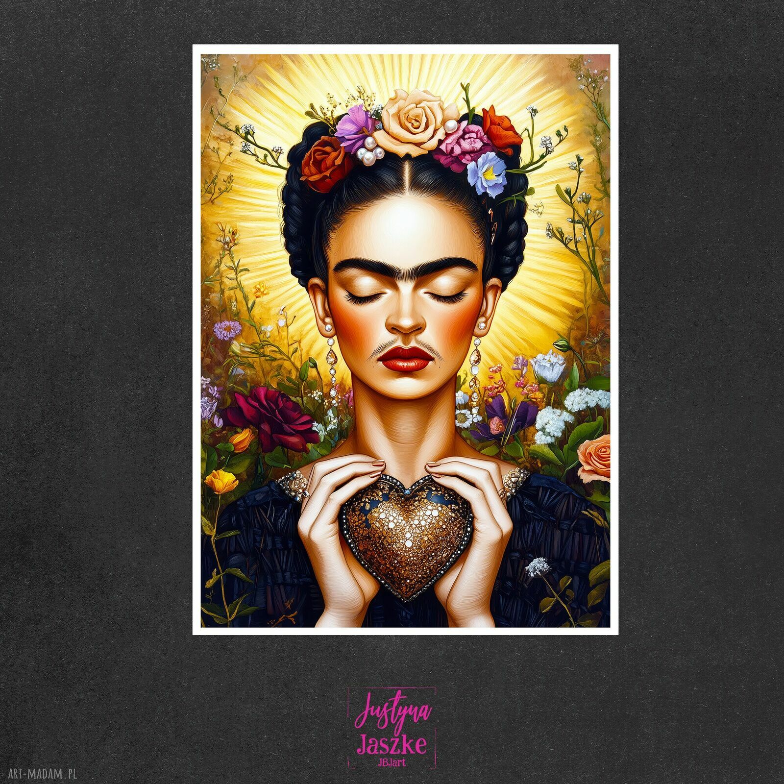 Frida - zestaw 9 grafik 13x18 cm (plus 1 gratis) z białym marginesem ok. 3 mm