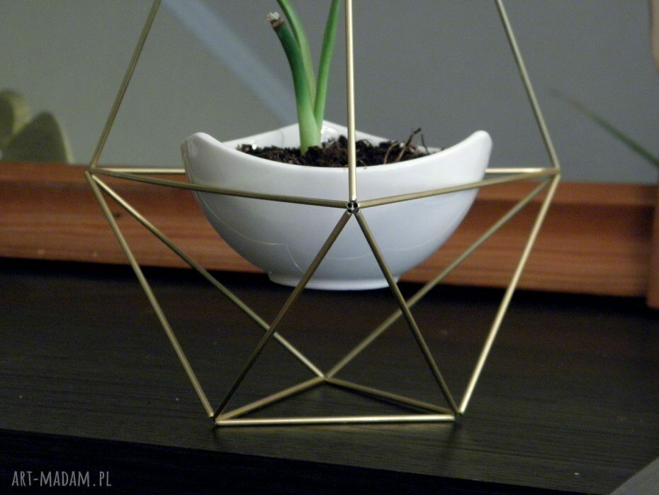 Zestaw geometrycznych doniczkek w stylu himmeli - 2x diament