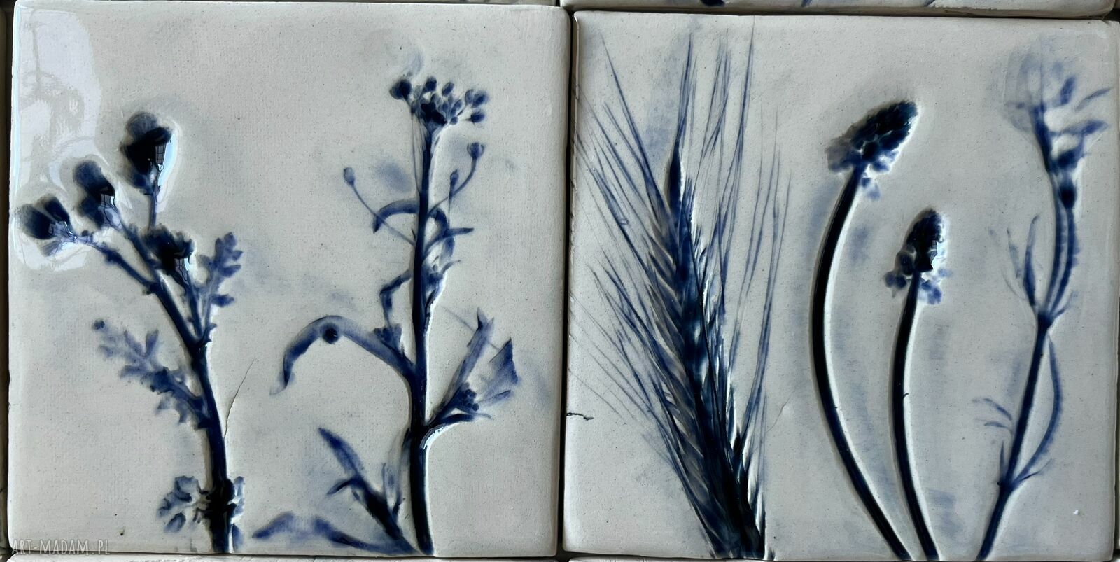 Zestaw kafli ceramicznych „z Delft” (16 płytek)