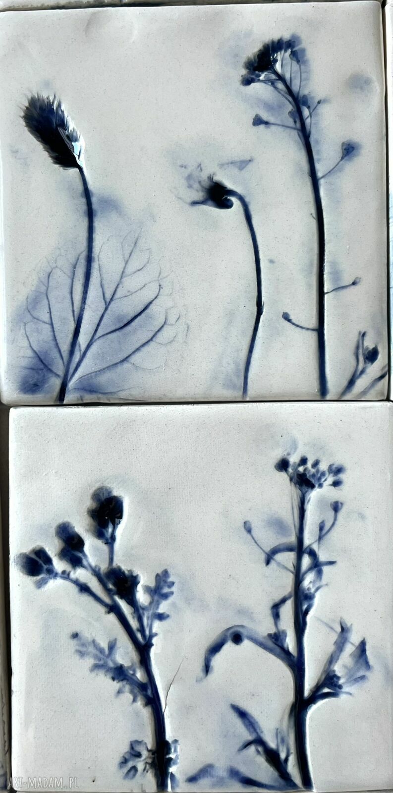 Zestaw kafli ceramicznych „z Delft” (16 płytek)