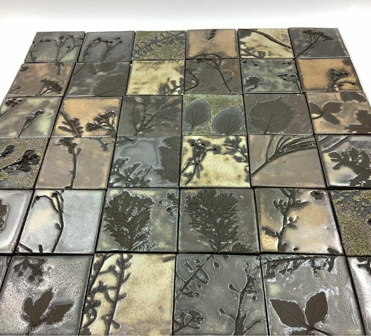Zestaw kafli ceramicznych Łąka nocą