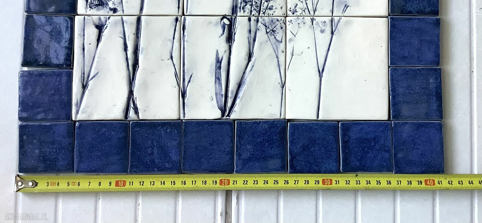 Zestaw kafli „Delft” - ceramiczny panel ścienny w niebiesko-białym stylu
