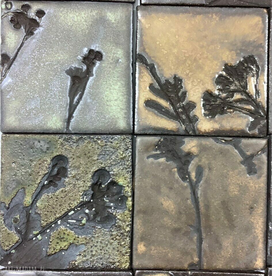 Zestaw kafli ceramicznych Łąka nocą
