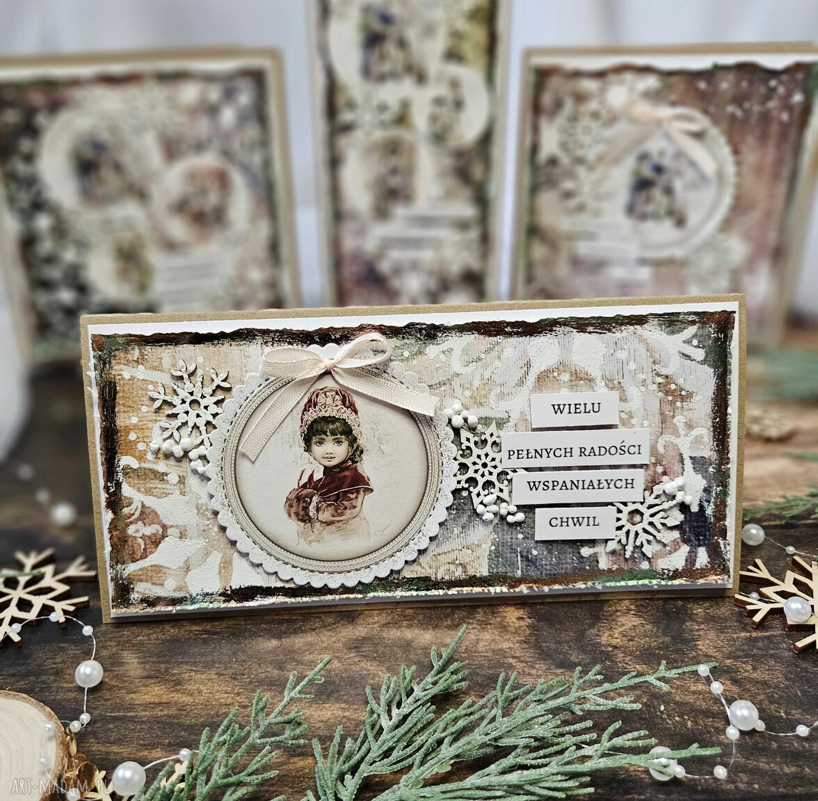 święta upominek: Zestaw kartki świąteczne Ręczne wykonanie