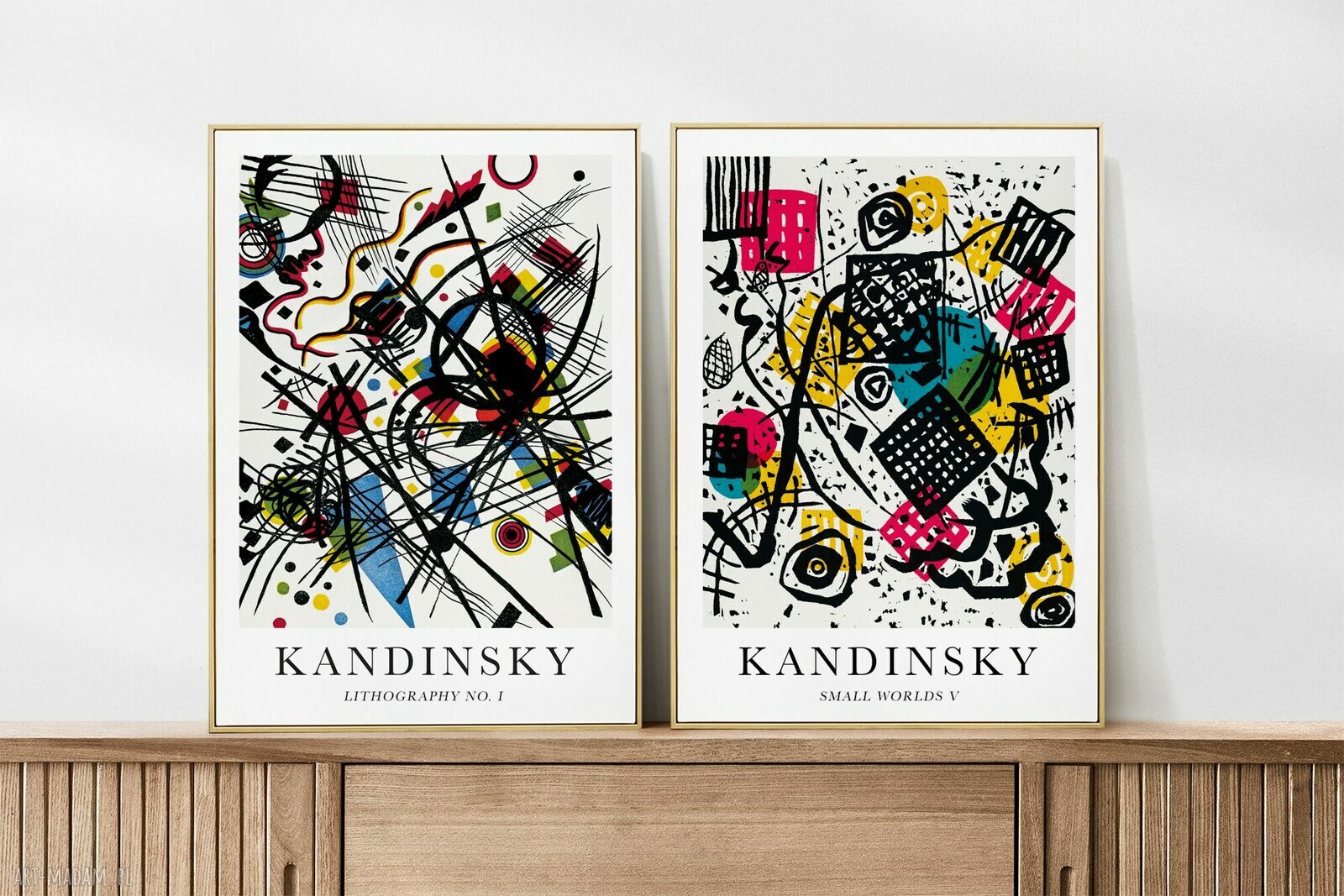 Zestaw kolorowych plakatów Kandinsky 50x70 cm - 2 sztuki, bez ram