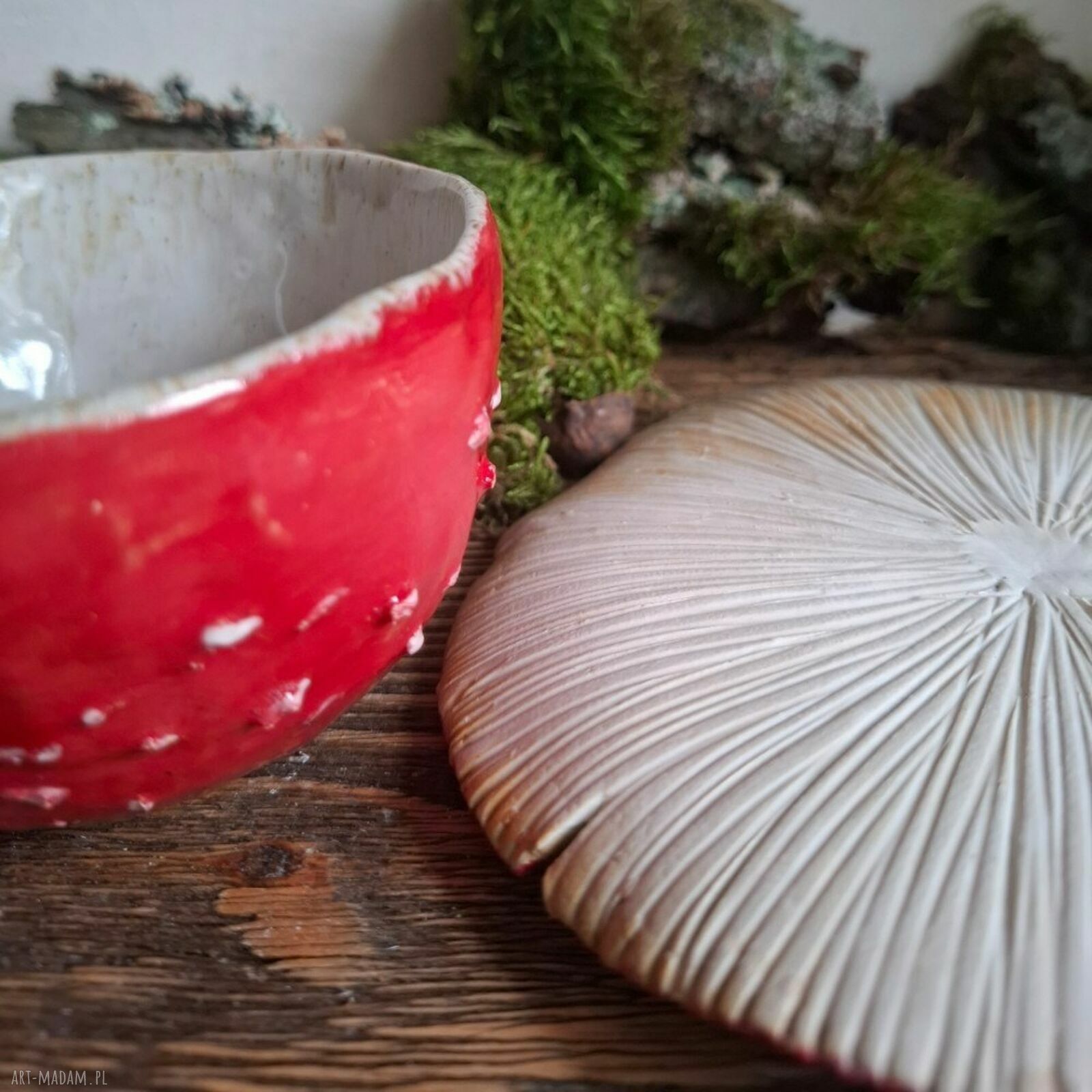 Zestaw kubek z talerzykiem - Muchomor (Amanita)