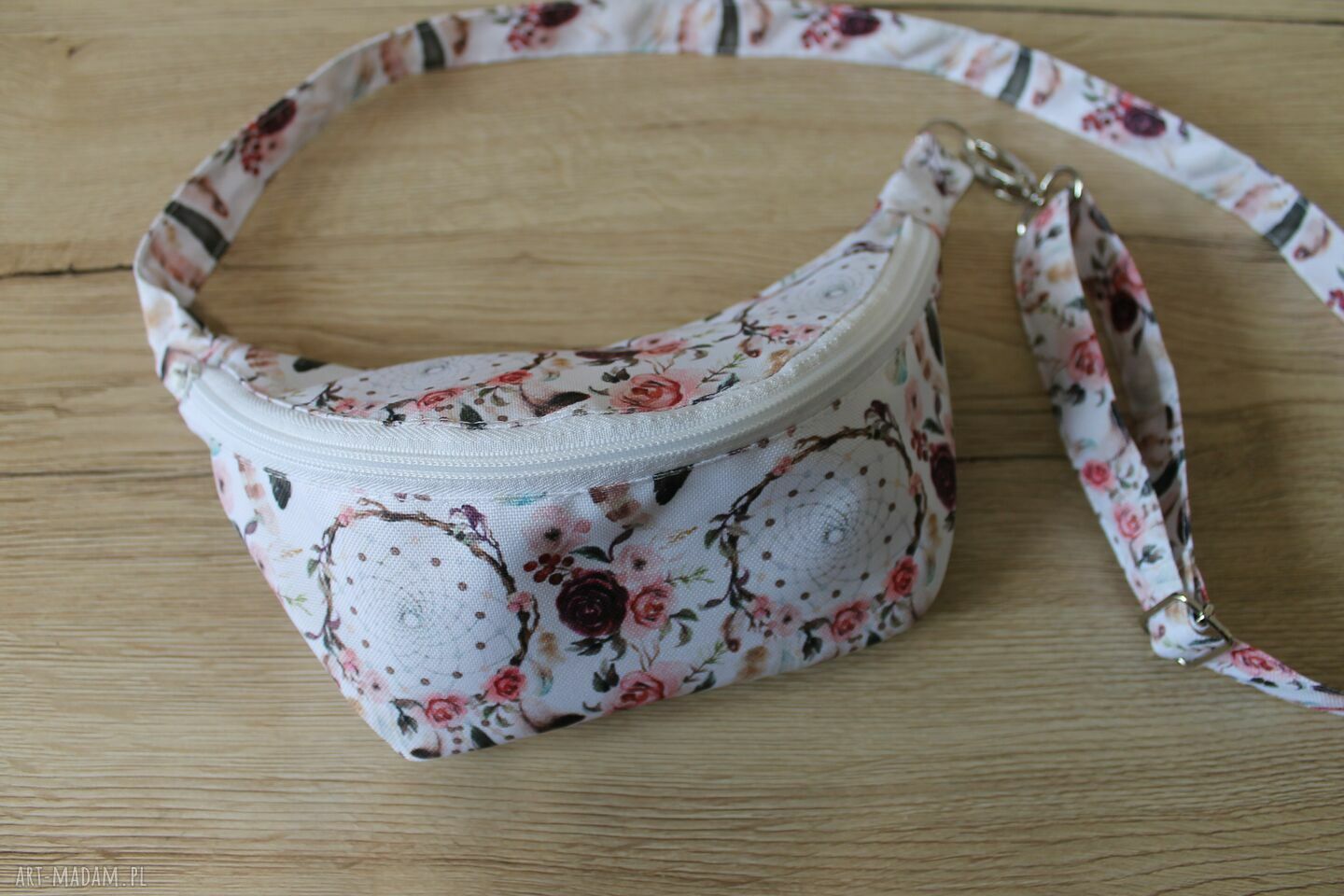 Zestaw: nerka, piórnik, kosmetyczka i etui na klucze - "Łapacze snów" (handmade)