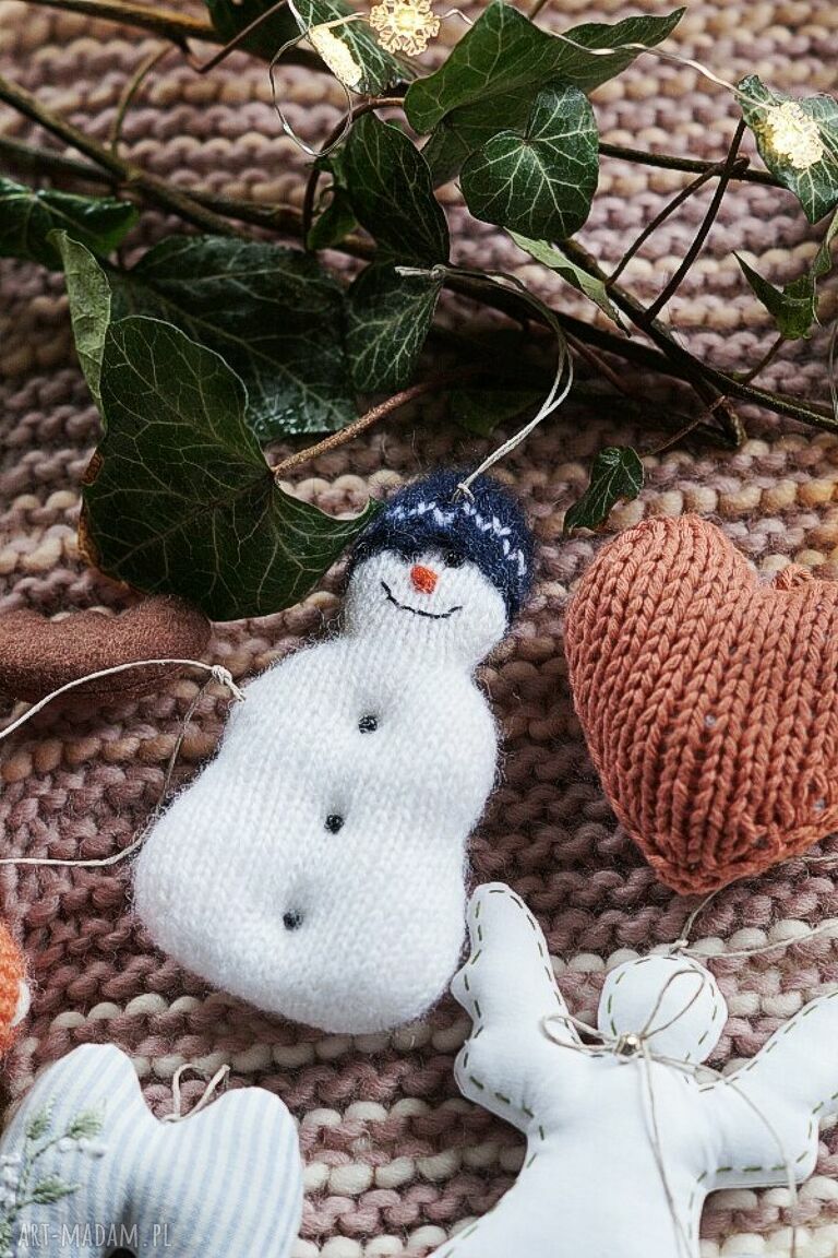 Zestaw ozdób świątecznych No 14 (7 szt.) - handmade do choinki i na prezent