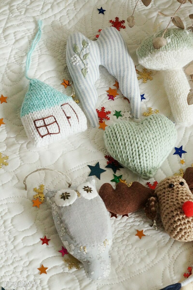 Zestaw 7 ozdób bożonarodzeniowych No. 20 handmade