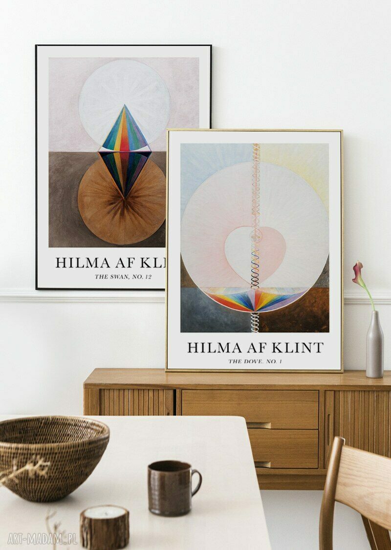 Pastelowy zestaw plakatów Hilma af Klint 40x50 cm (2 sztuki)