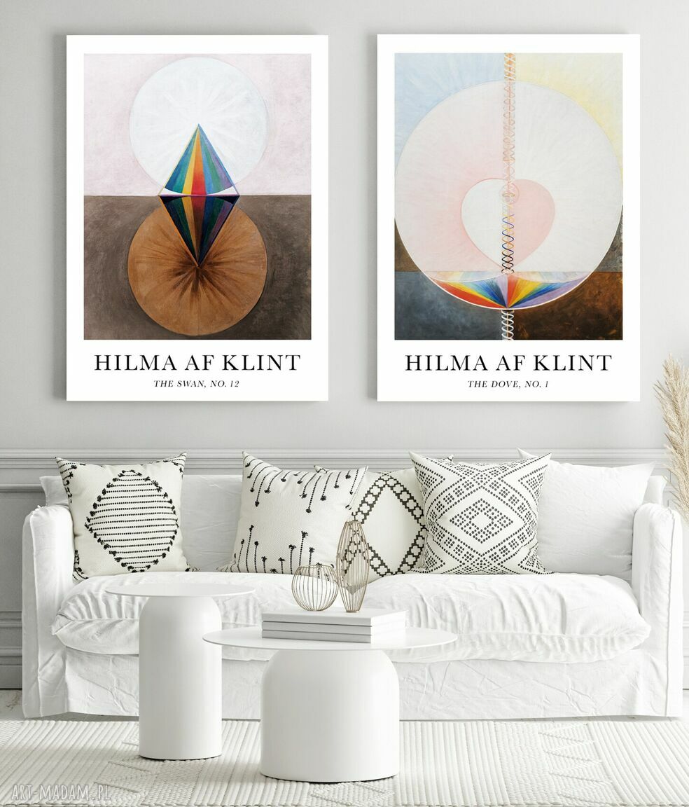 Pastelowy zestaw plakatów Hilma af Klint 40x50 cm (2 sztuki)