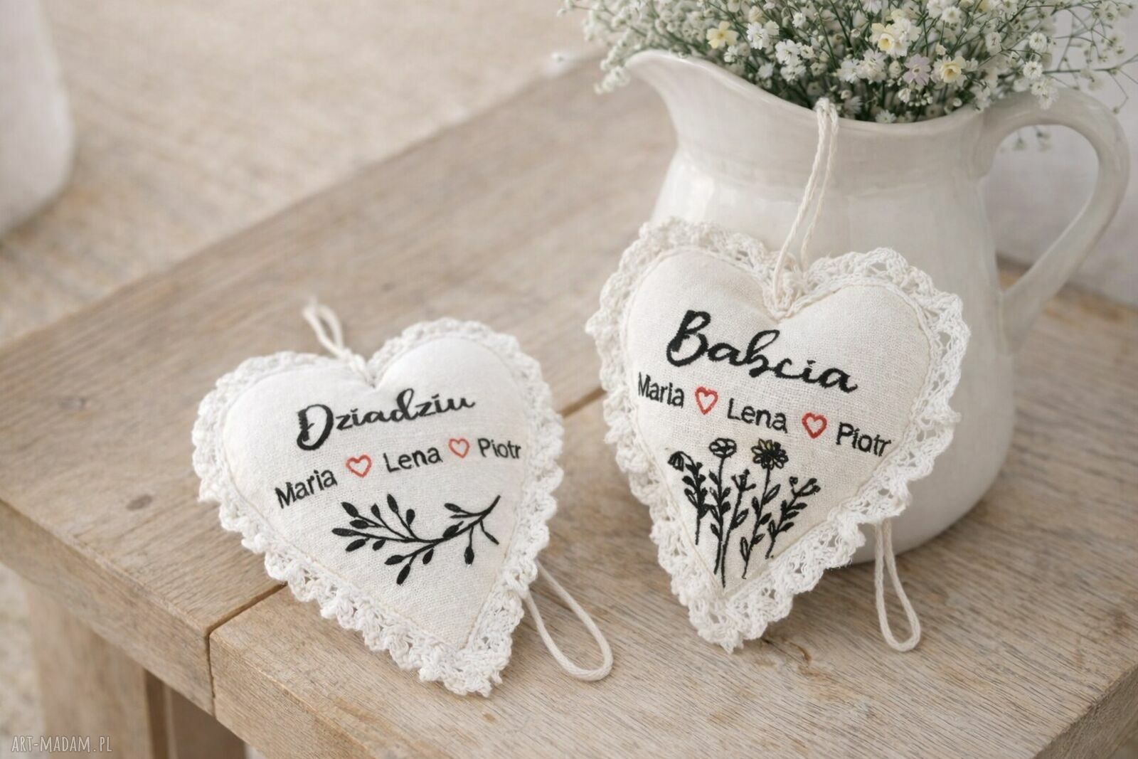 Serce personalizowane jako prezent dla Babci