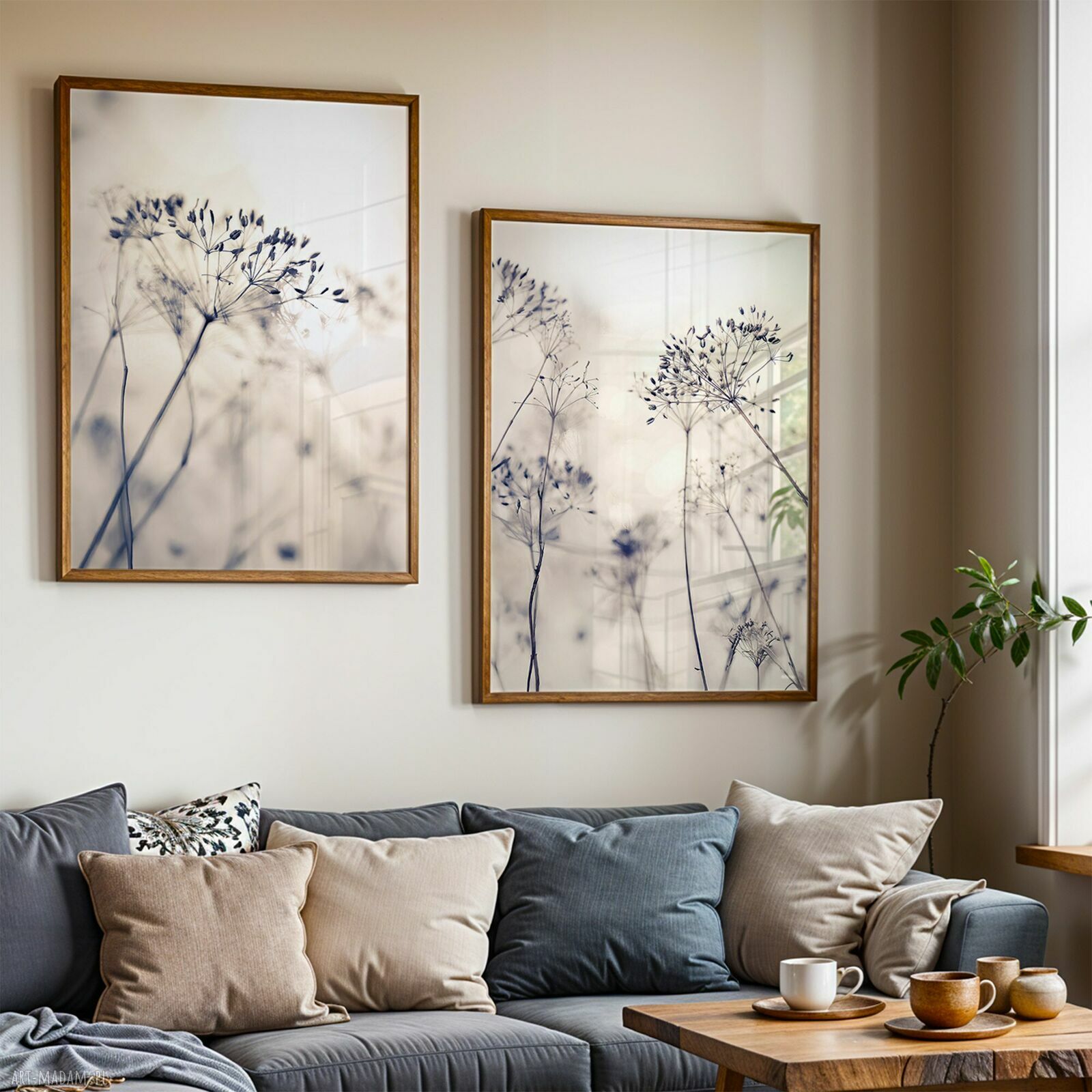 Zestaw 2 plakatów z kwiatami 40x50 cm - Łąka set241