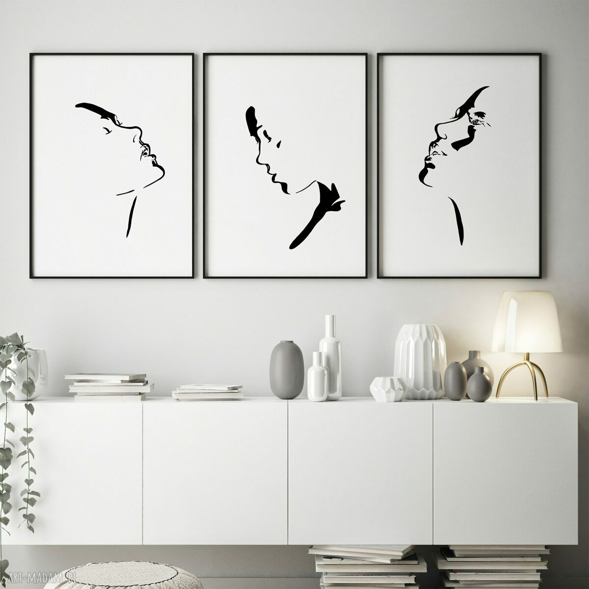 Zestaw plakatów 30x40 cm - minimalistyczne portrety set168