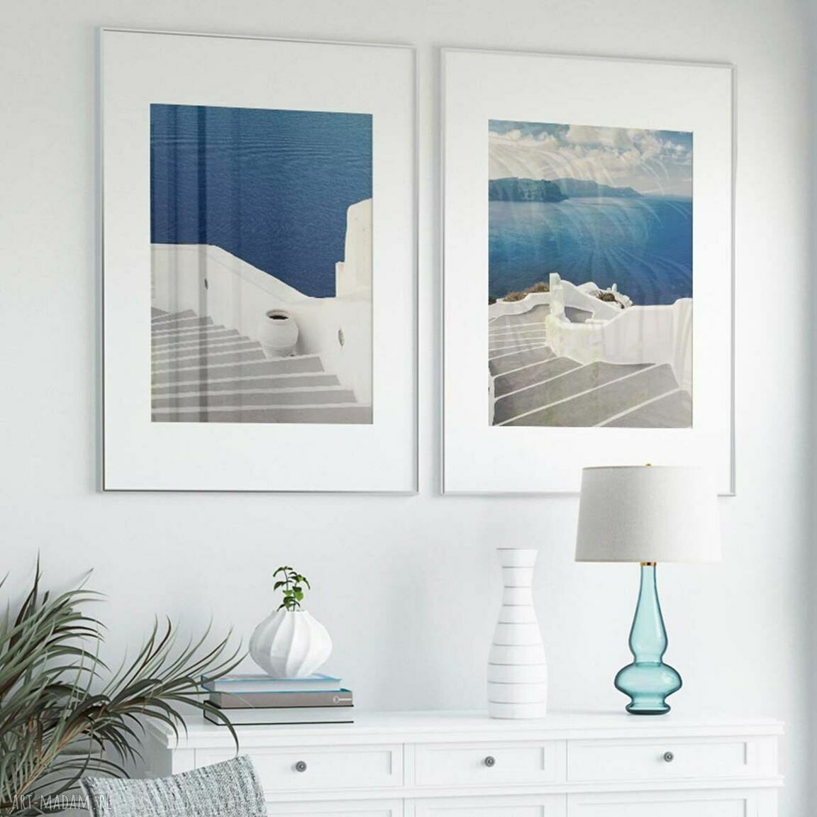 Zestaw plakatów 40x50 cm Santorini - architektura i morze