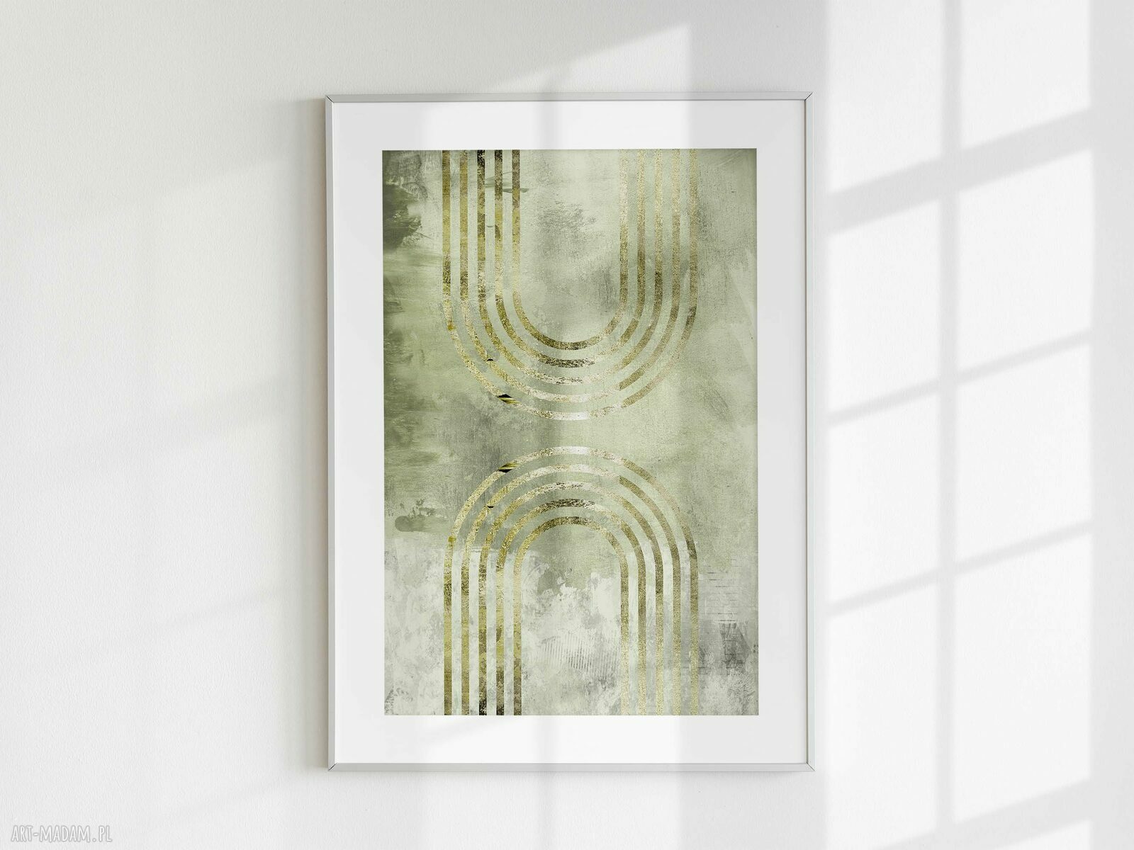 Zestaw 3 plakatów 40x50 cm w zieleni - Mid Century Modern