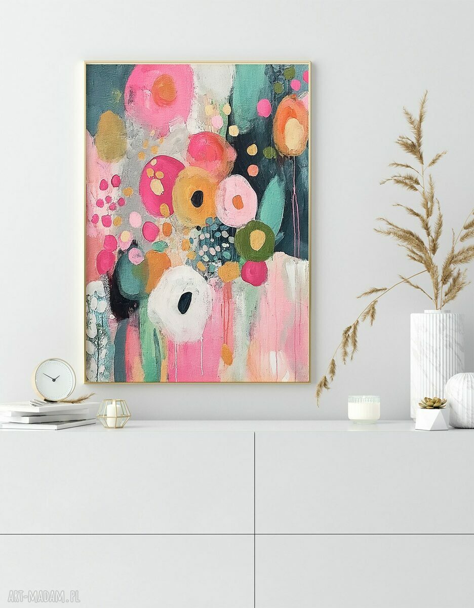 Tryptyk: zestaw 3 plakatów 50x70 cm Kwiaty w kolorach (set201)