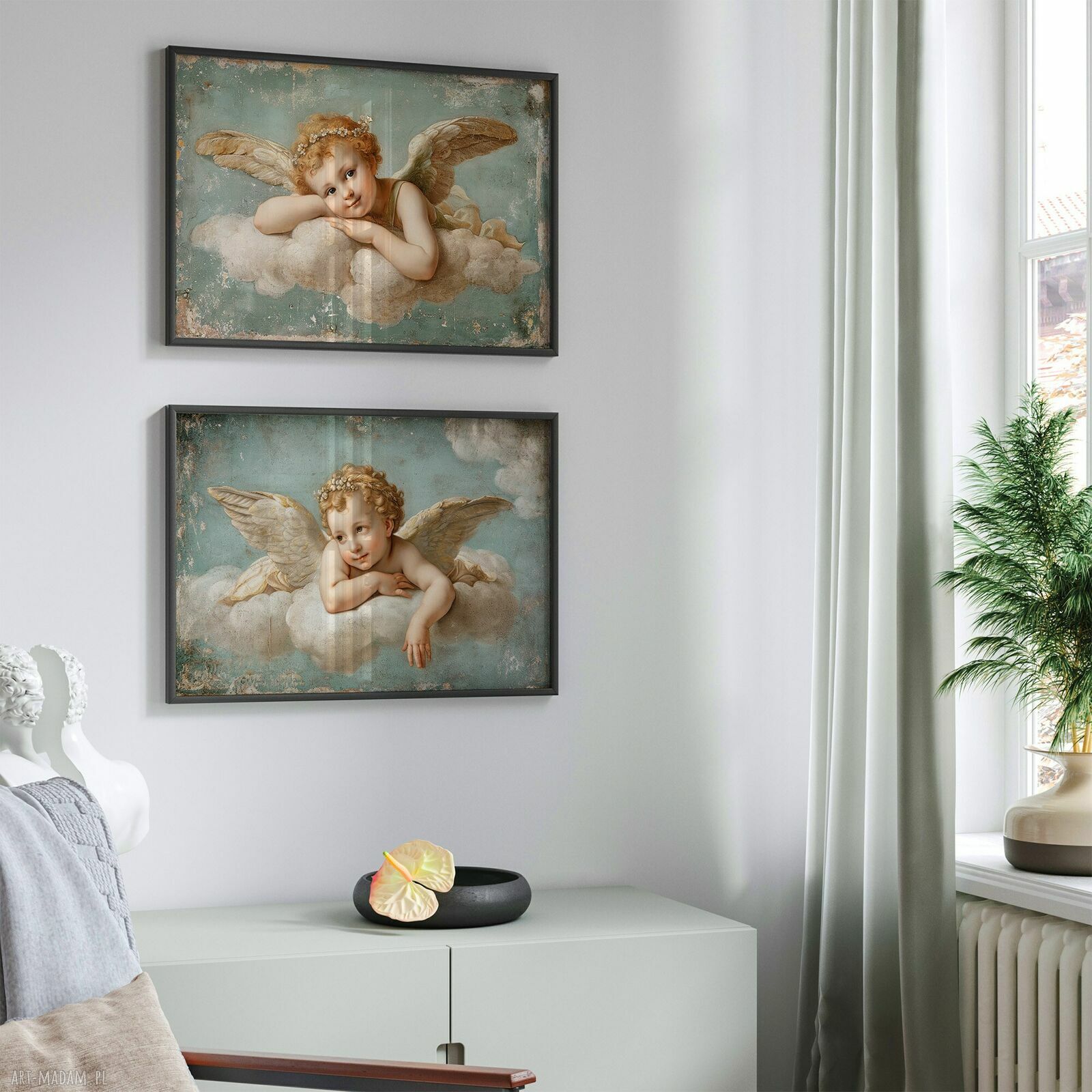 Zestaw plakatów Anioły i Cherubinki 2 szt. 50x40 cm (bez ram)