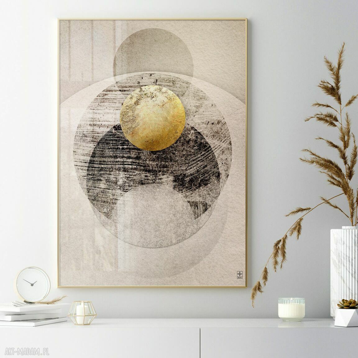 Zestaw plakatów 30x40 cm - Abstrakcja geometryczna II (105) - 2 szt. do sypialni i salonu
