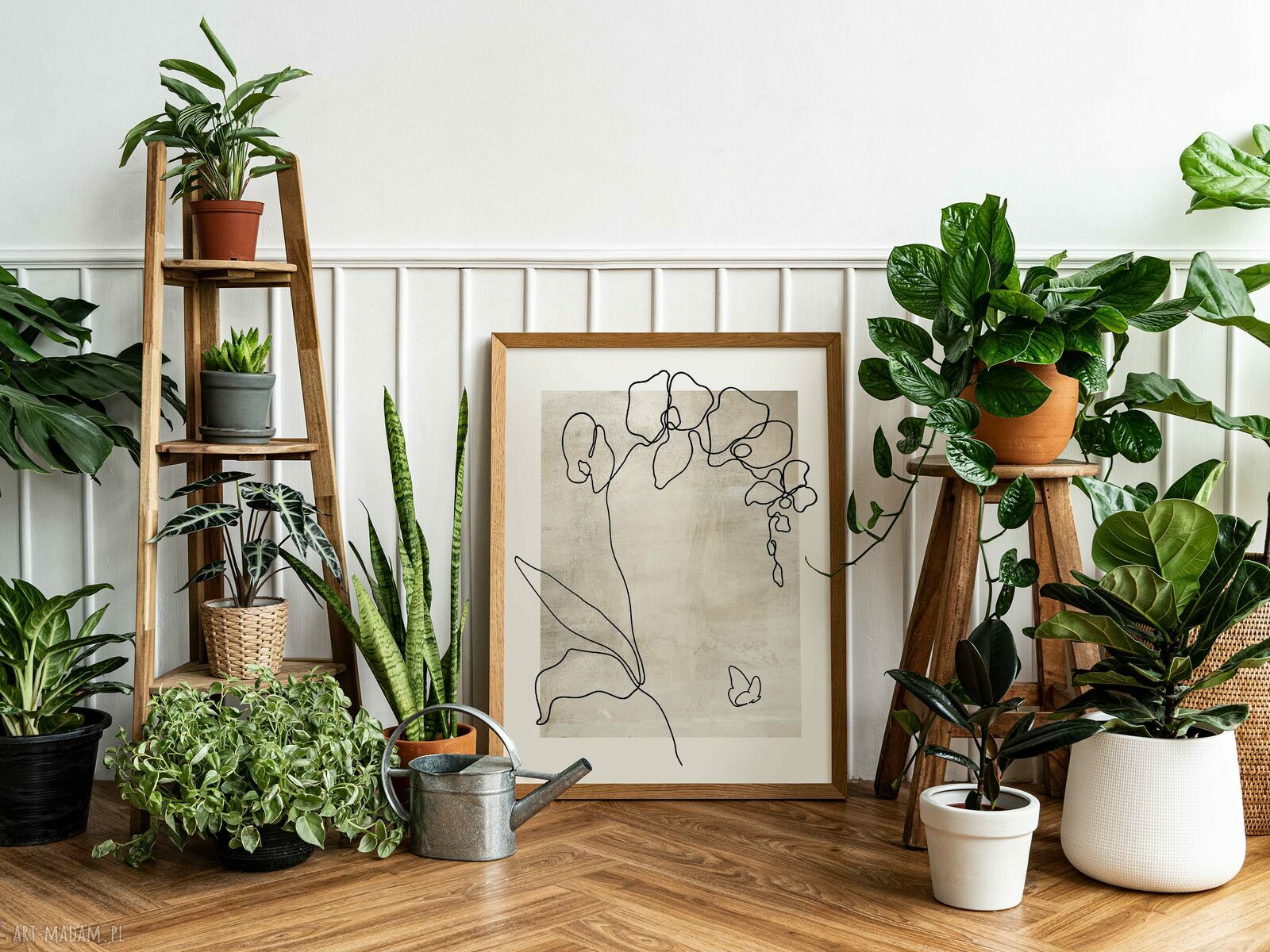 Zestaw plakatów 50x70 cm: neutralna abstrakcja line art (3 szt.)