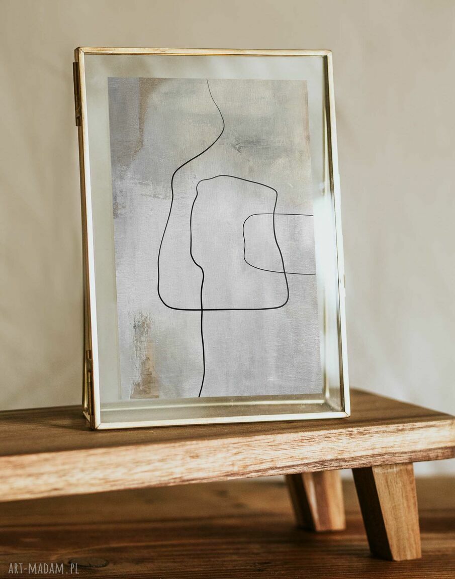 Zestaw 3 plakatów boho 50x70 cm - delikatne beże set107