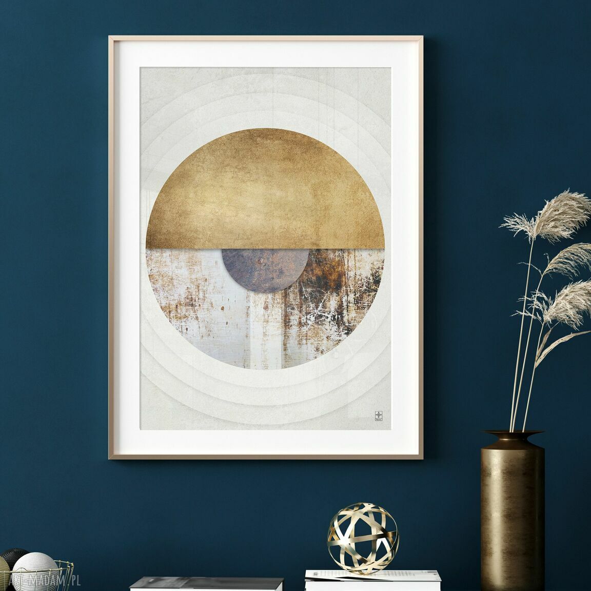 Abstrakcja geometryczna na ścianę - zestaw 30x40 cm (2 szt.)