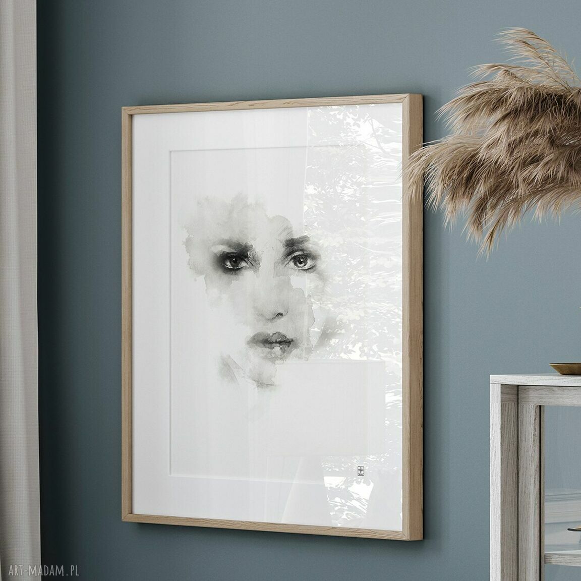 Czarno-białe plakaty 30x40 cm Kobieta i kwiat 81 - zestaw 2 szt.