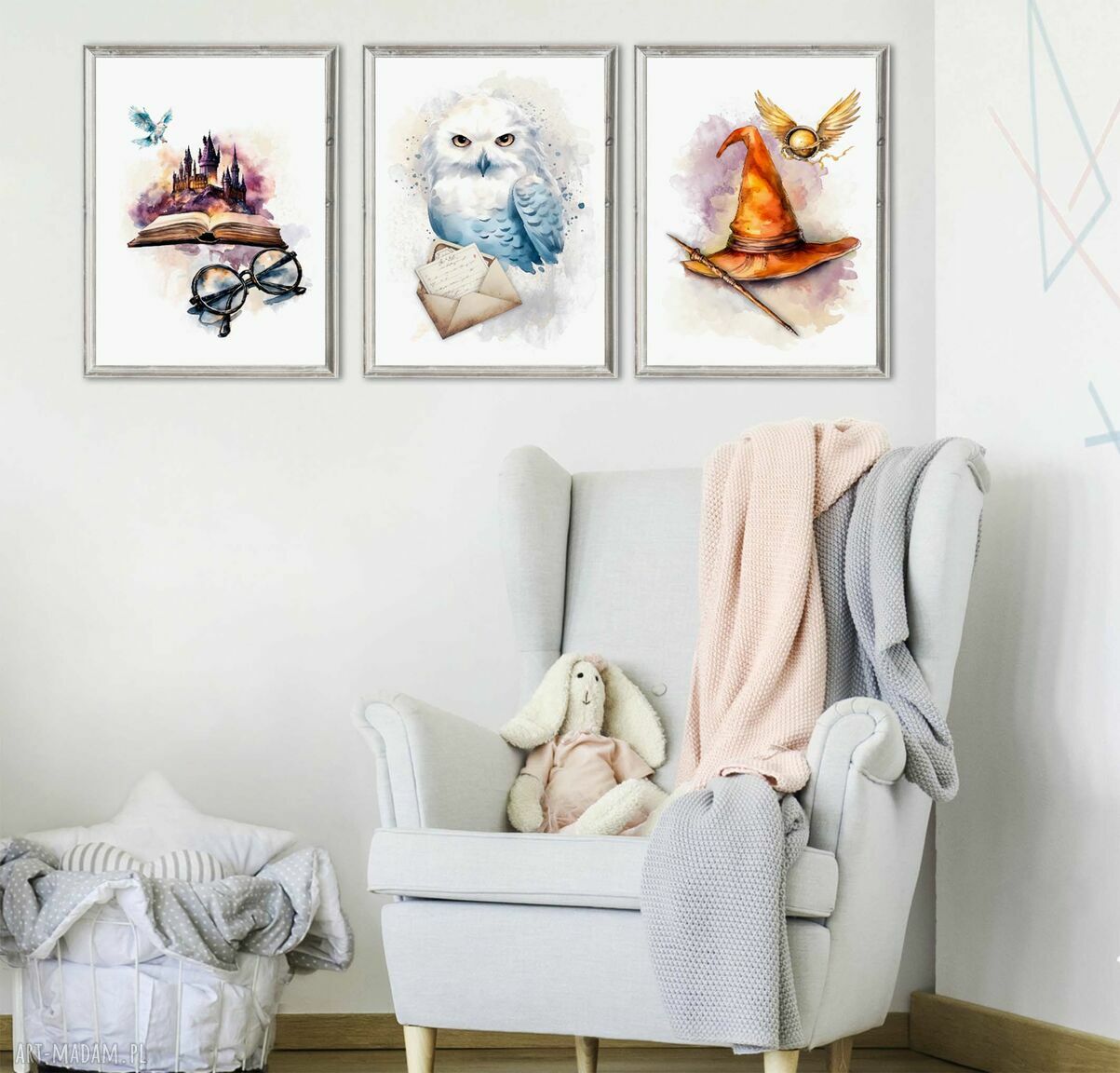 Kolorowe plakaty do pokoju dziecka - Szkoła Magii 50x70 cm (zestaw 3 szt.)