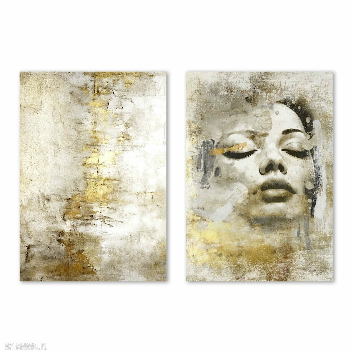 Zestaw plakatów 2 szt. 40x50 cm - Portret kobiety i abstrakcja