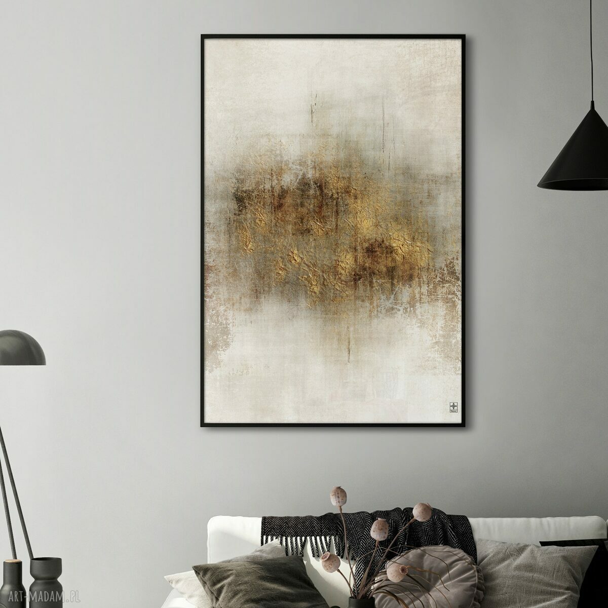 Zestaw plakatów 30x40 cm - abstrakcja z liściem miłorzębu (2 szt.)