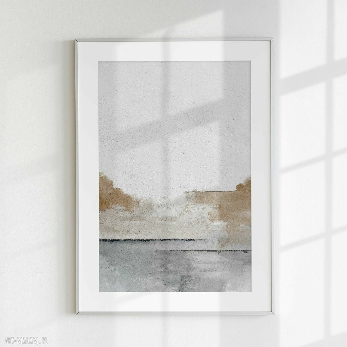 Neutralny tryptyk 3 plakatów 40x50 cm - abstrakcyjny pejzaż abst49