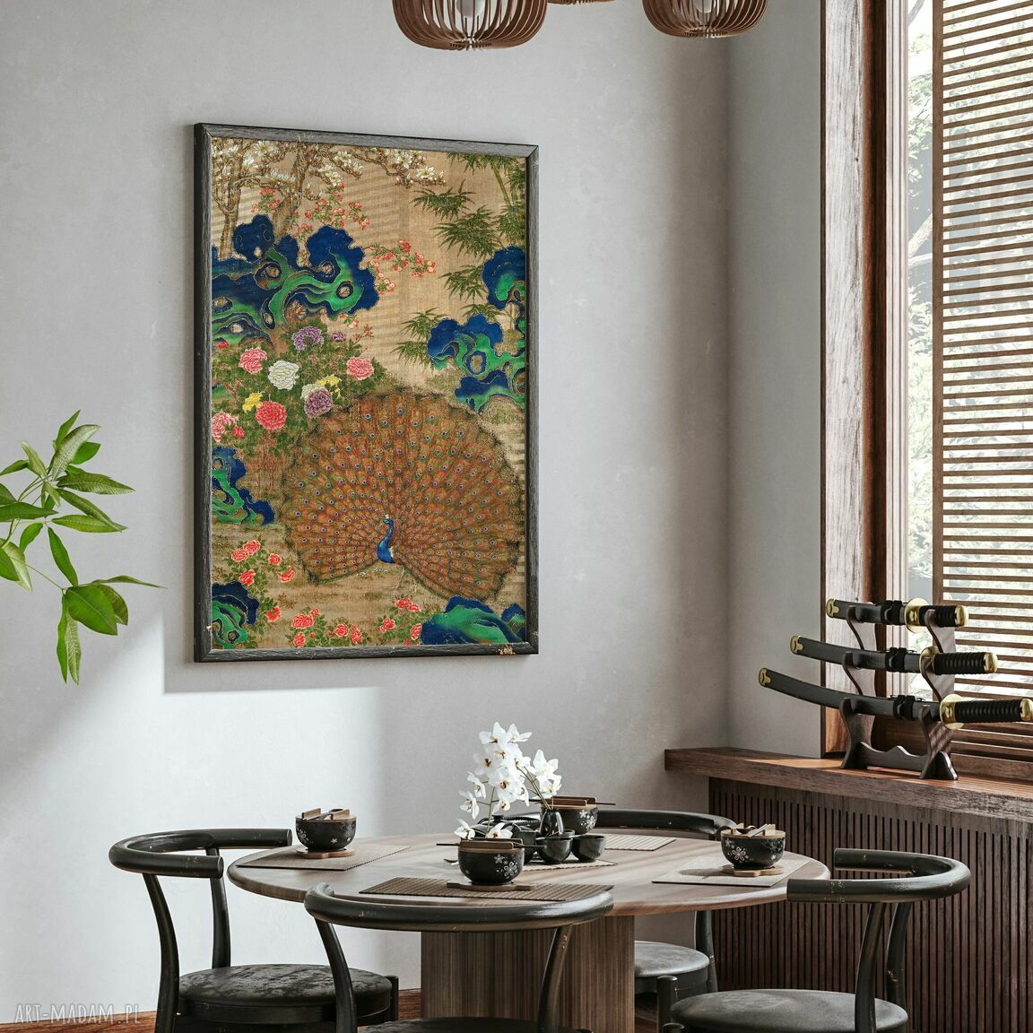Zestaw plakatów 40x50 cm Sztuka japońska z ptakami (tryptyk)