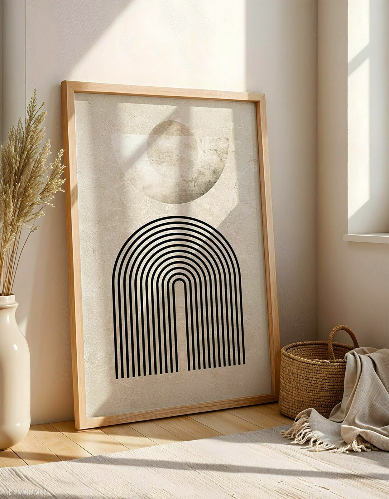 Zestaw plakatów boho 3x40x50 cm - tryptyk abstrakcja geometryczna