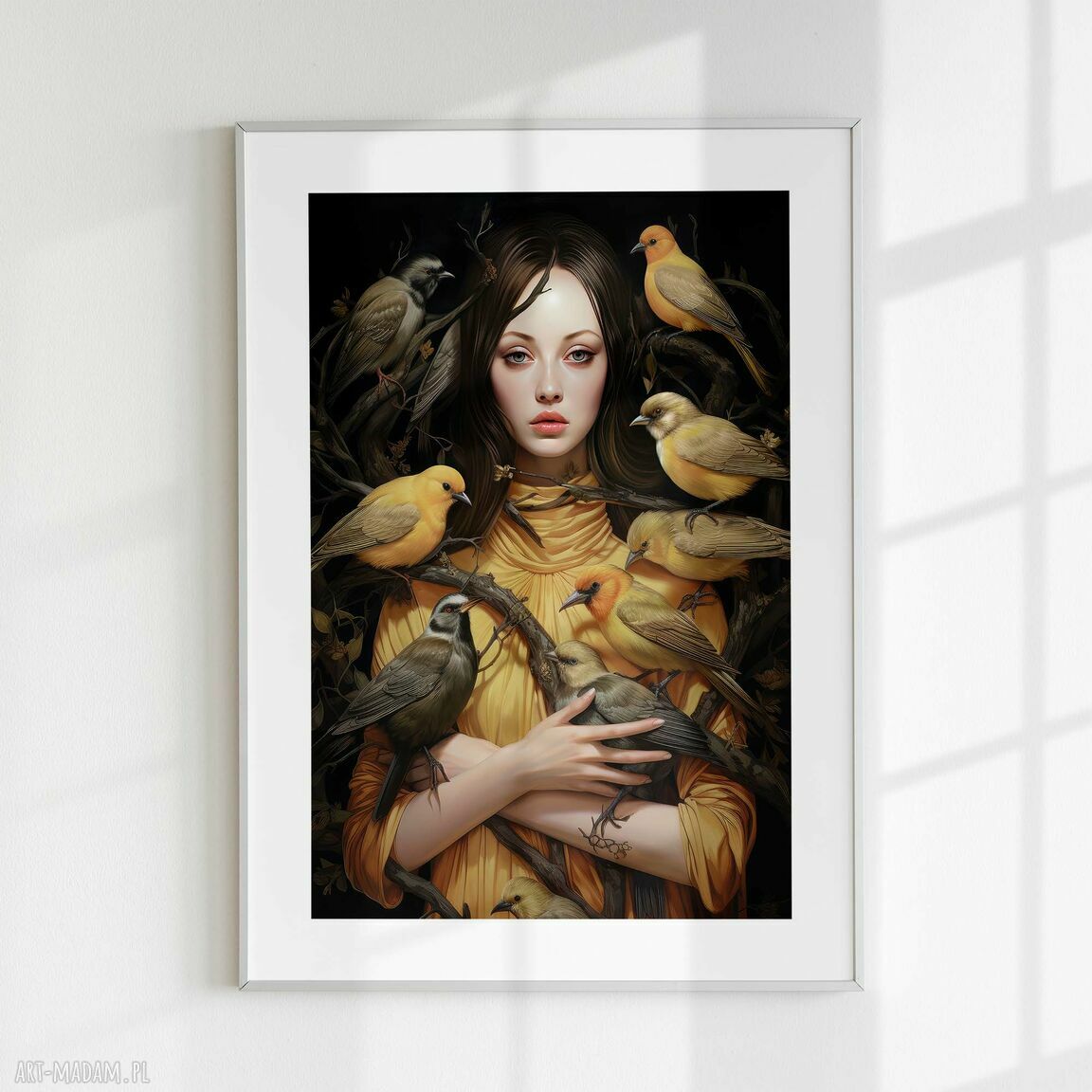 Eklektyczny tryptyk z ptakami - zestaw 3 plakatów 50x70 cm