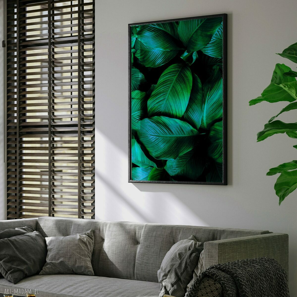 Zestaw plakatów Liście 50x70 cm - 2 sztuki, botaniczna zieleń