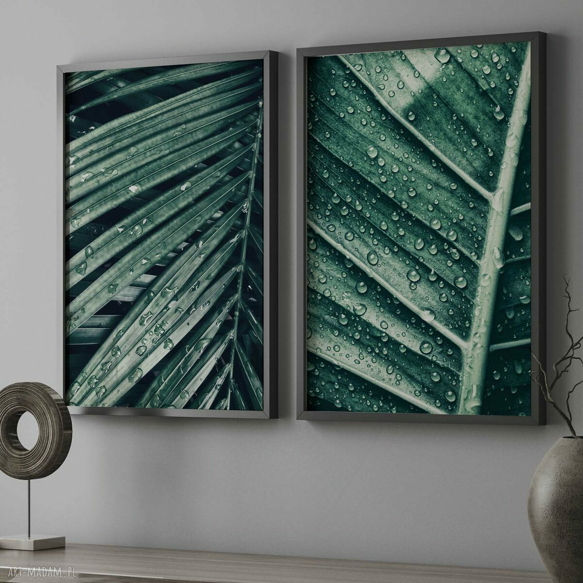 Liście w deszczu - zestaw 2 plakatów 50x70 cm