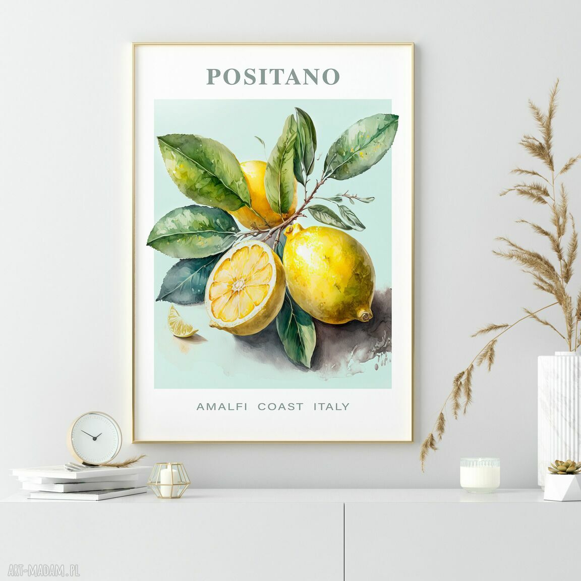 Zestaw 2 plakatów 40x50 cm - Pejzaż włoski i cytryny