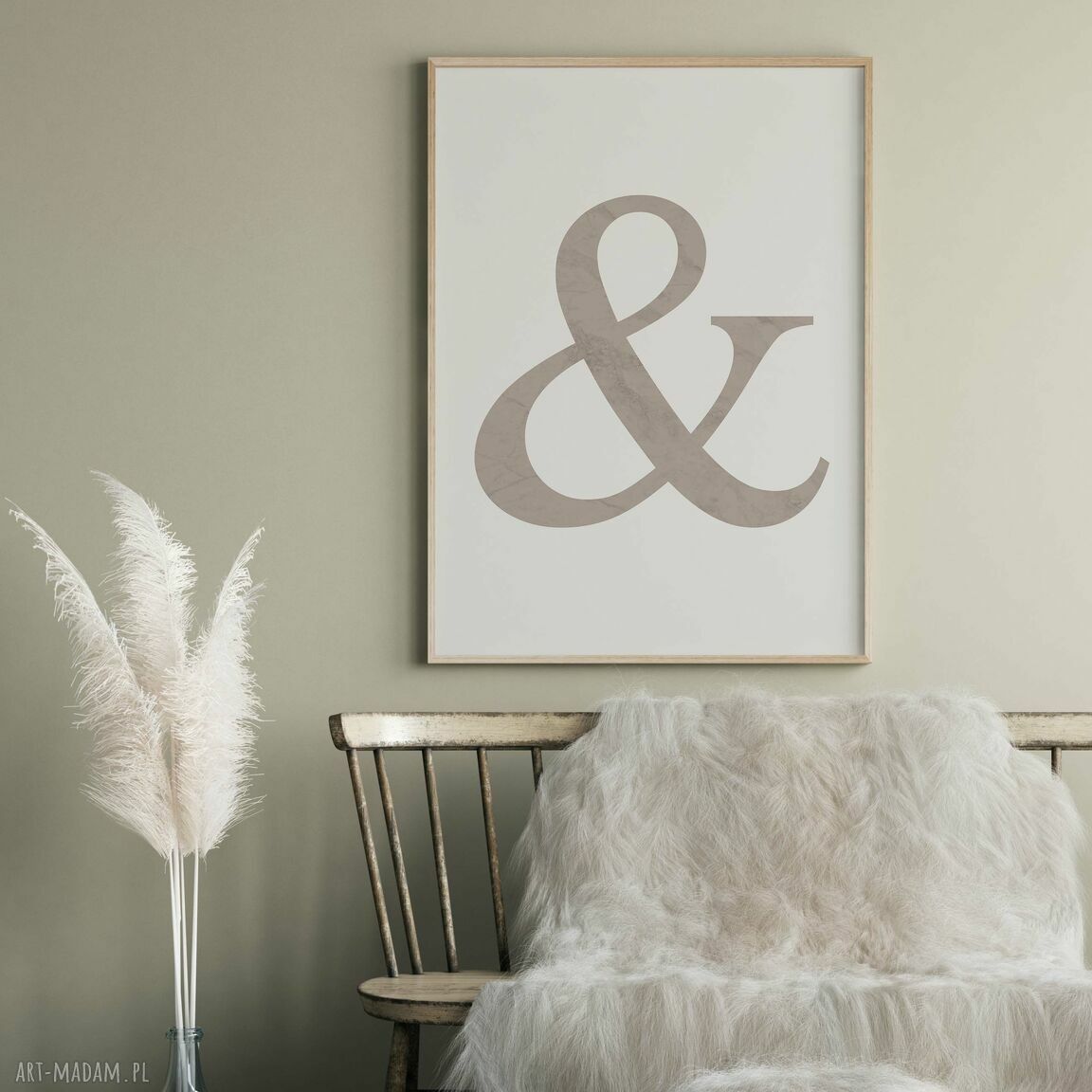 Zestaw 3 plakatów boho 50x70 cm - delikatne beże set107
