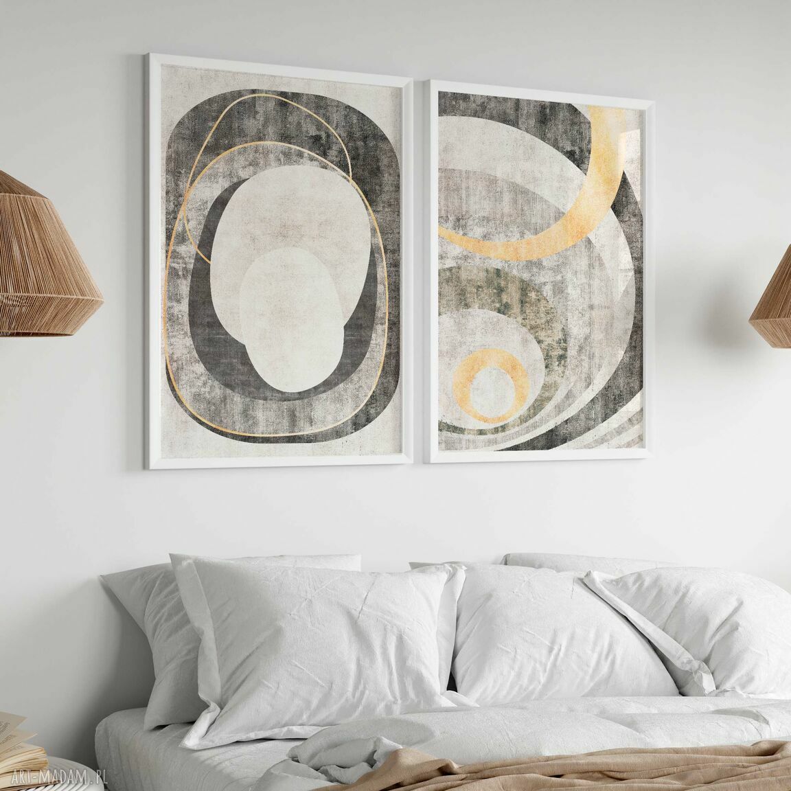 Zestaw plakatów 2 szt. 50x70 cm - abstrakcja geometryczna