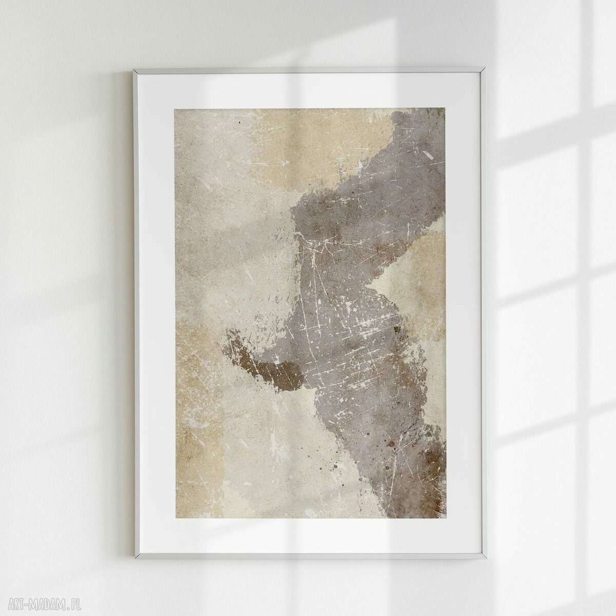 Neutralna abstrakcja w beżach i brązach - zestaw plakatów 50x70 cm (3 szt.)