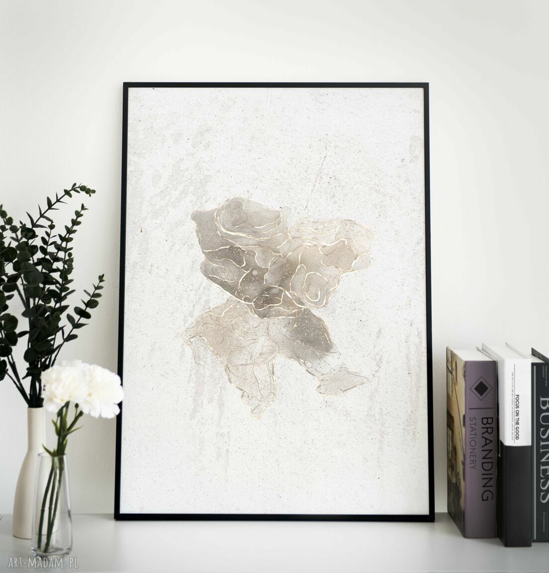 Zestaw plakatów 50x70 cm - abstrakcja i natura (tryptyk boho)