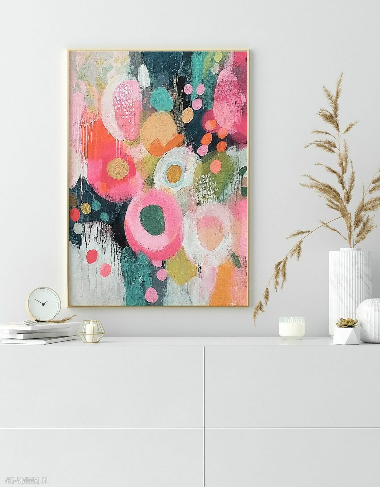 Kolorowy zestaw 3 plakatów 40x50 cm z kwiatami (set201)