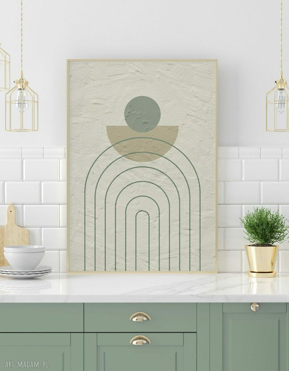 Zestaw plakatów 30x40 cm Abstrakcja boho - tryptyk bez ram (set177)