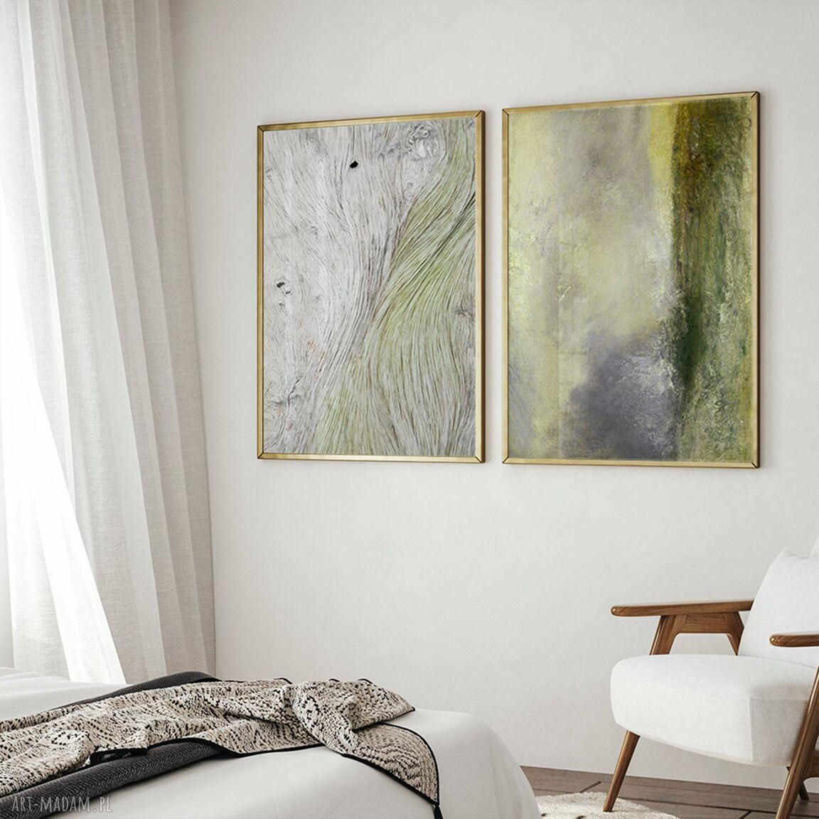 Zestaw plakatów 2 sztuki 50x70 cm - kojąca zieleń (set26)